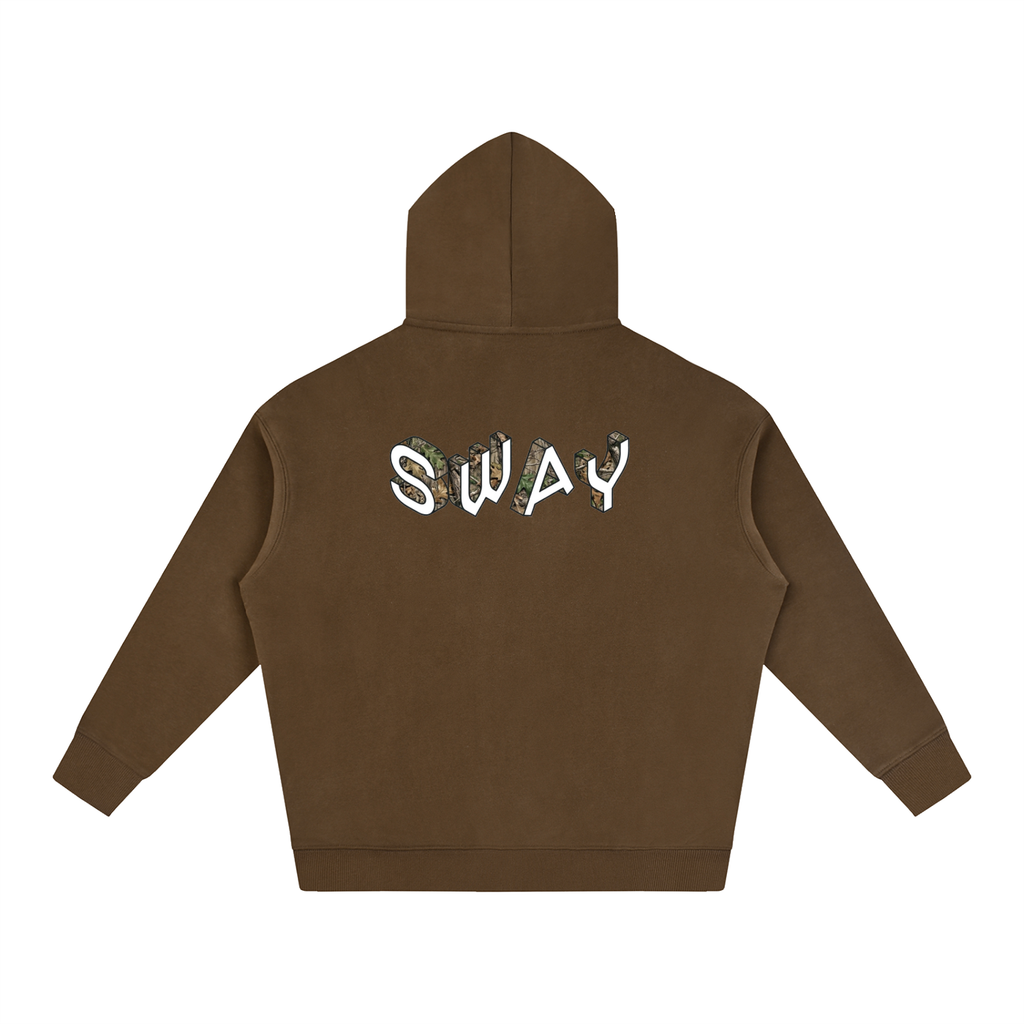 Brown/Camo SWAY Oversize Fleeced Hoodie