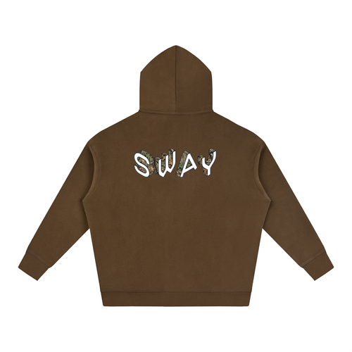 Brown/Camo SWAY Oversize Fleeced Hoodie