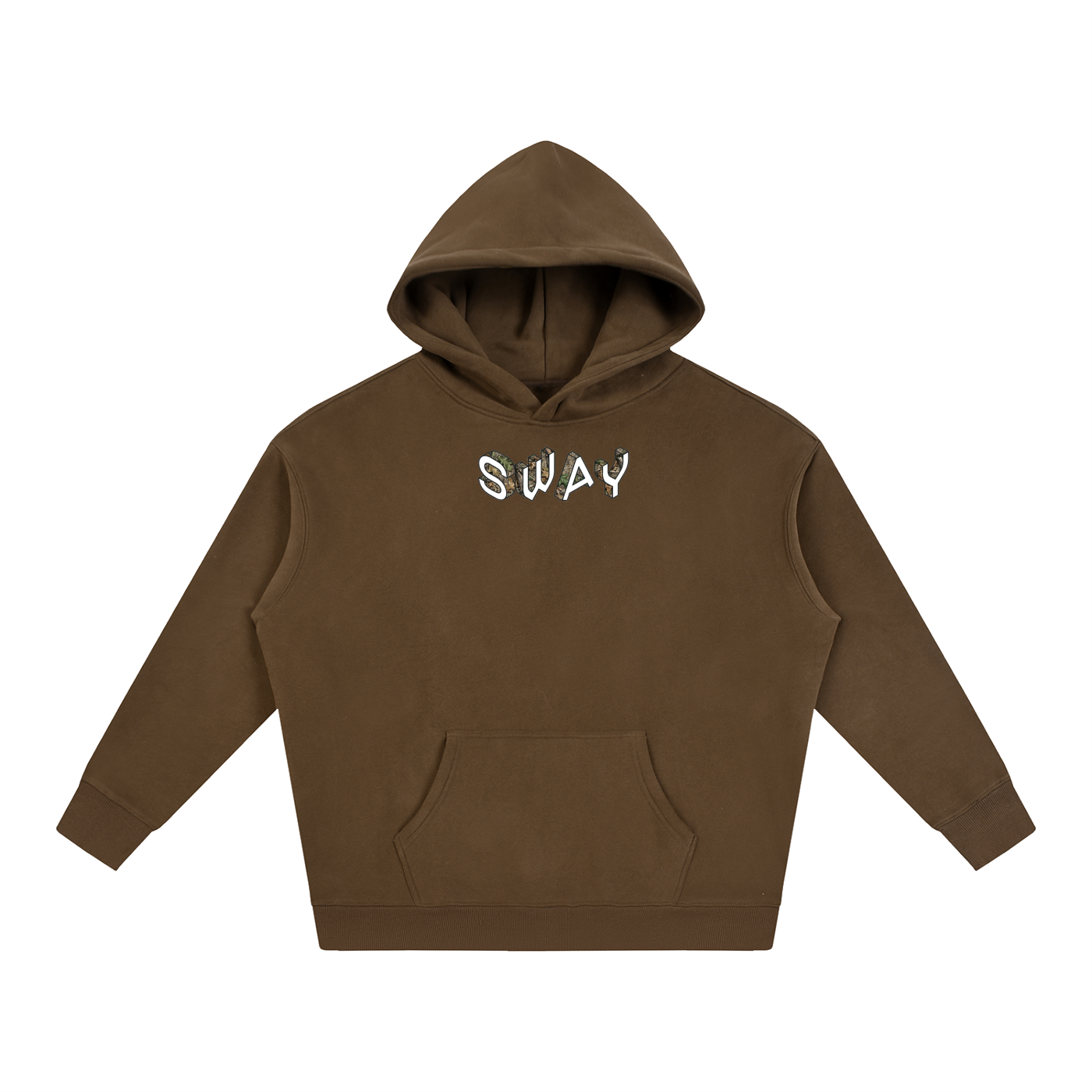 Brown/Camo SWAY Oversize Fleeced Hoodie