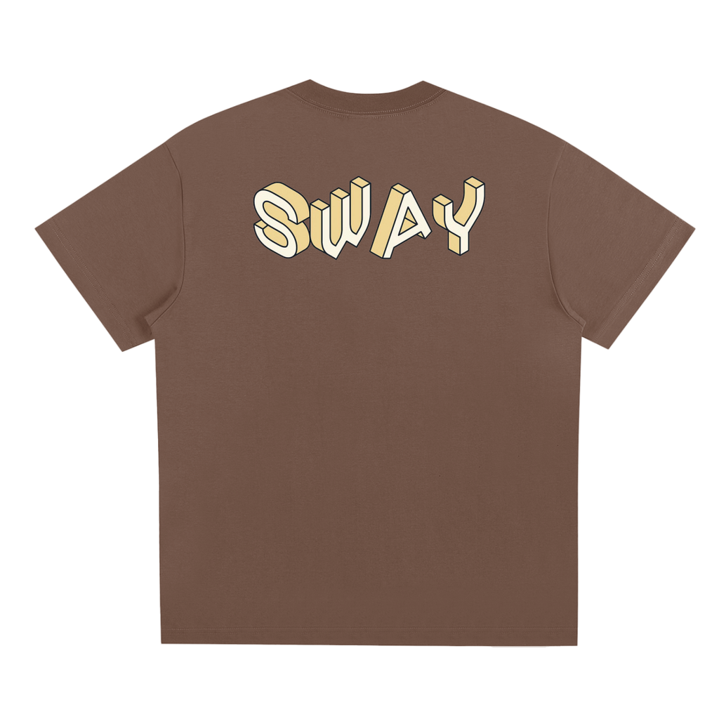 Brown/Cream SWAY Quick Dry Cooling T-Shirt