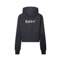 Black/Grey SWAY Cropped Half-Zip Hoodie