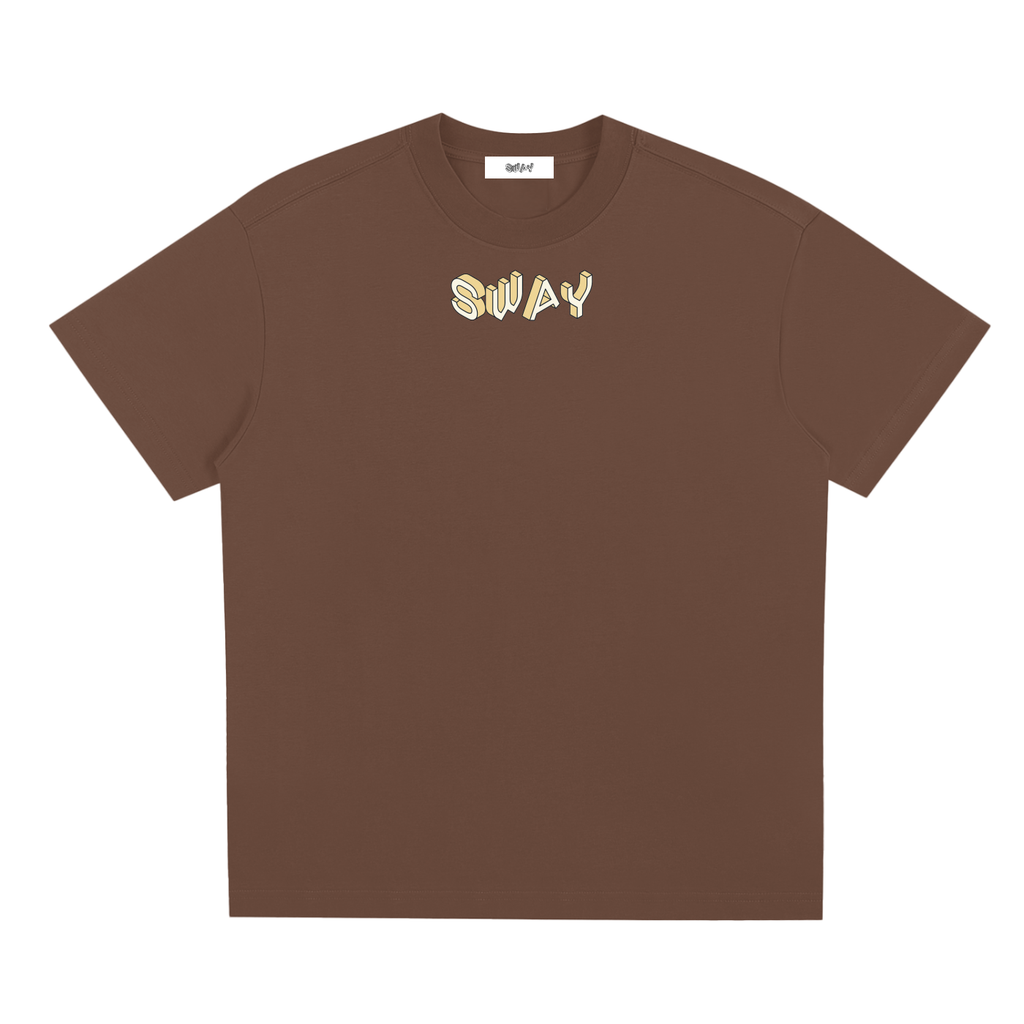 Brown/Cream SWAY Quick Dry Cooling T-Shirt